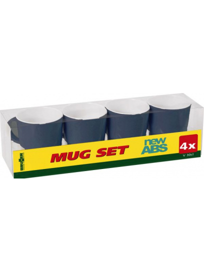 Kubki z melaminy Mug Set ABS Nautical 300 ml 4 szt. - Brunner