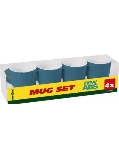 Kubki z melaminy Mug Set ABS Cascade 300 ml 4 szt. - Brunner