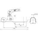 Zaczep kulowy 1200 Ø50 rozs. 90-116 poziomo/pionowo - Steelpress