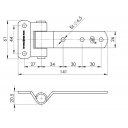 Zawias burtowy przyczepy ZW-02.106 - Steelpress