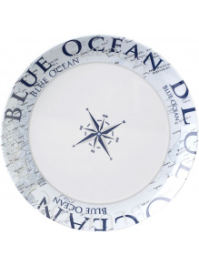 Talerz z melaminy obiadowy Blue Ocean Ø25 cm - Brunner