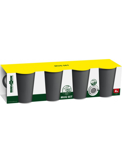 Kubki z melaminy Mug Set ABS Granyte 300 ml 4 szt. - Brunner