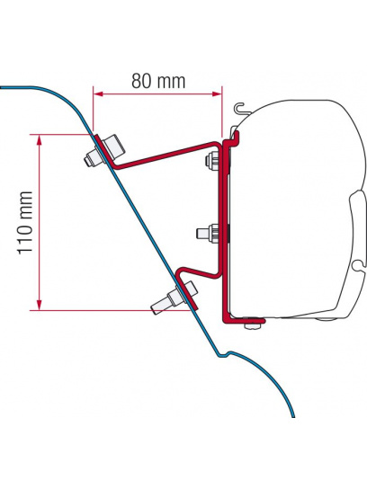 Adapter do markizy F45 Kit Sprinter H3 Westfalia VW Crafter H3 - Fiamma