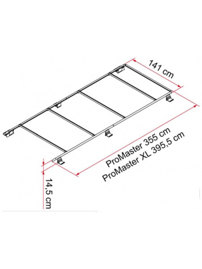 Relingi dachowe Roof Rail Ducato Maxi XL - Fiamma