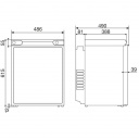 COMBICOOL RF 60, Lodówka absorpcyjna gaz12/230V, poj. 61 l., (30 mbar), srebrna, F,I,E,N - Dometic