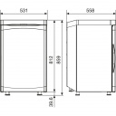 RGE 2100, Absorpcyjna lodówka wolnostojąca, (30 mbar) I, E, NL - Dometic