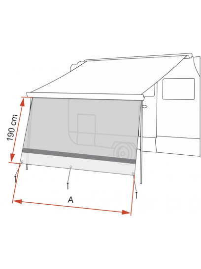 Ścianka przeciwsłoneczna do markizy Sun View XL 500 - Fiamma