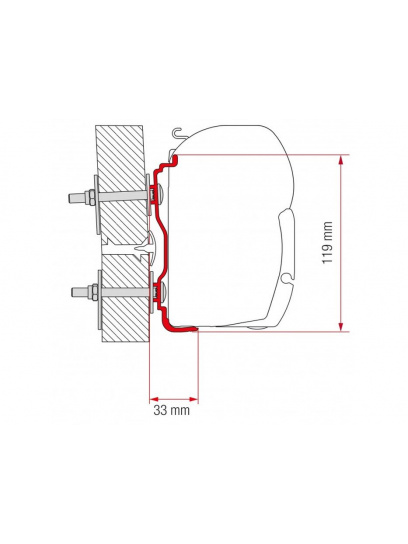 Adapter do markizy F45/F70 Hymer 500 2016r - Fiamma