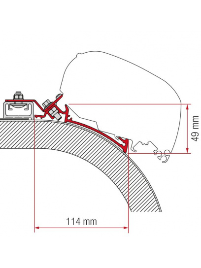 Adapter do markizy F80/F65 Rapido Distinction 400 - Fiamma