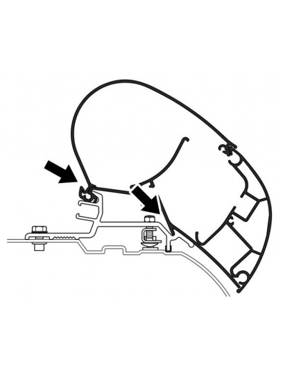 Adapter do markizy dachowej Ducato/Jumper/Boxer H3 3 szt. - Dometic