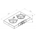 Płyta kuchenna gazowa 2-palnikowa do zabudowy pozioma - Carbest
