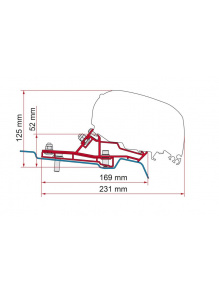 Adapter do markizy F80/F65 Ford Transit Van H2L3 (340 cm) - Fiamma