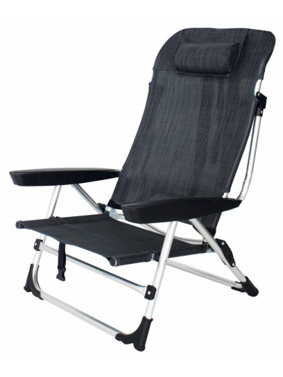 Krzesło plażowe Beach Chair Marbella Charcoal - EuroTrail